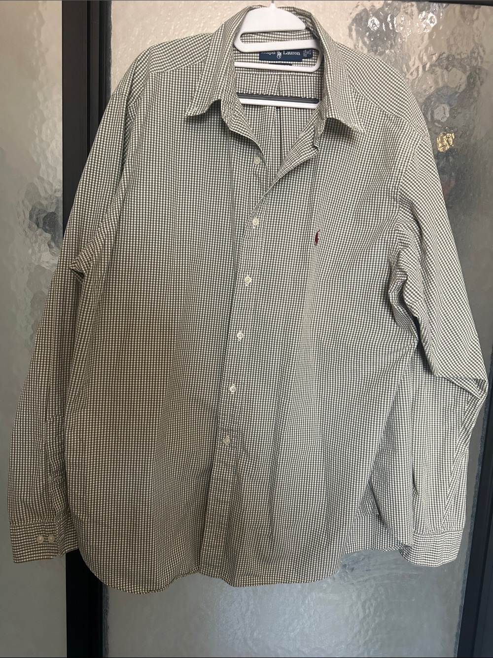 Polo by Ralph Lauren Small Green & White Check Button-Down Shirt
